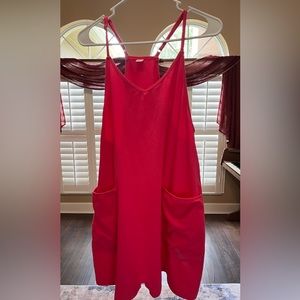 Women’s Pink Romper With Pockets, Size M